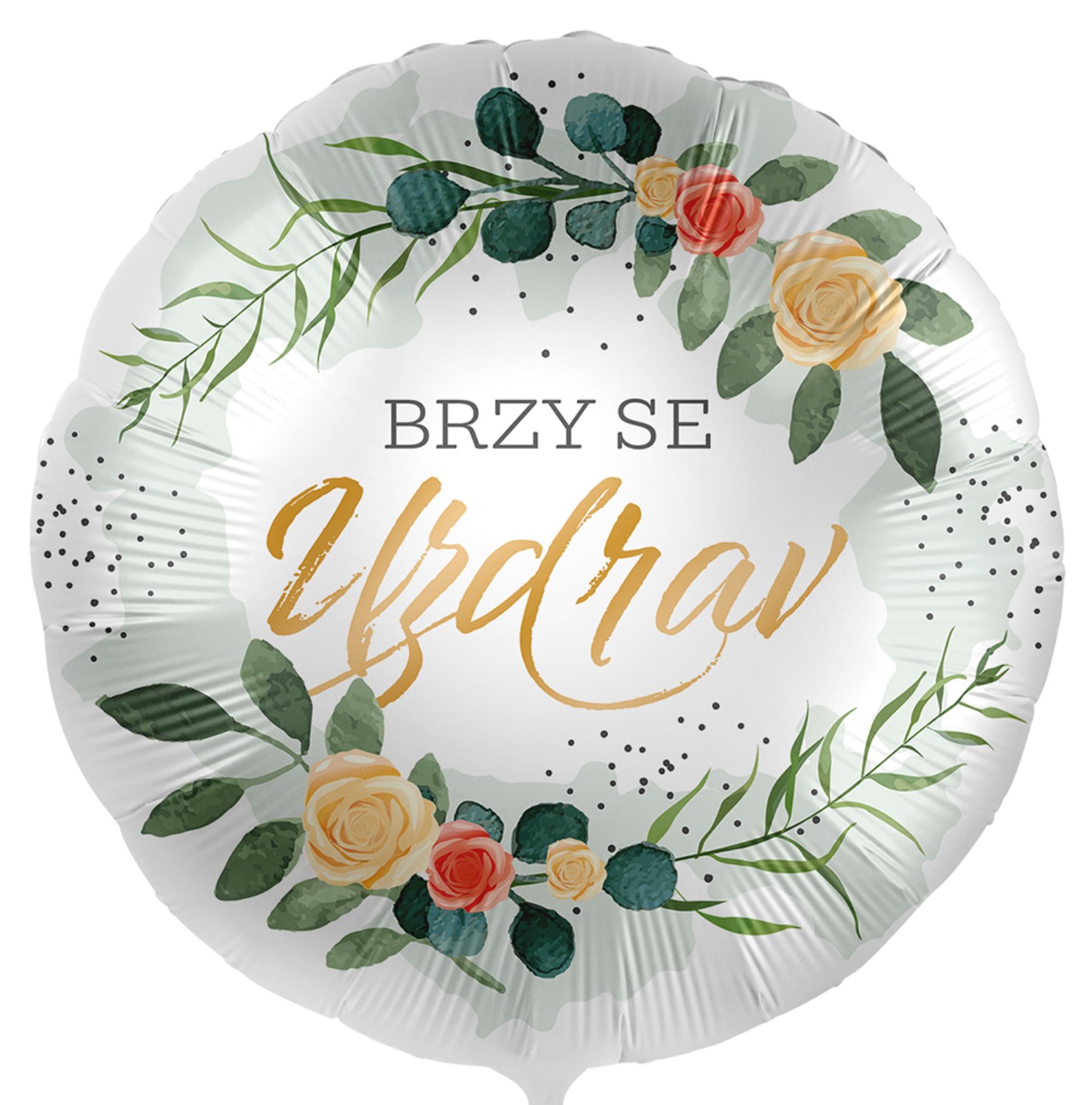 Foliový balonek Brzy se uzdrav CZ - 43cm