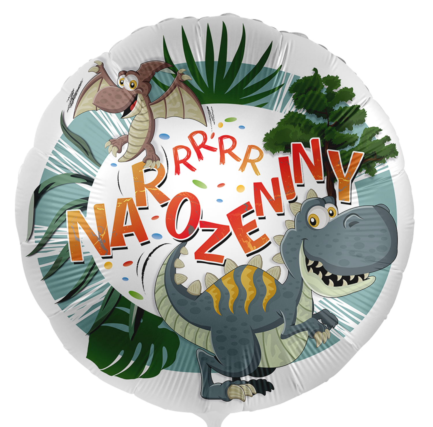 Foliový balonek Dinosauří narozeniny CZ - 43cm