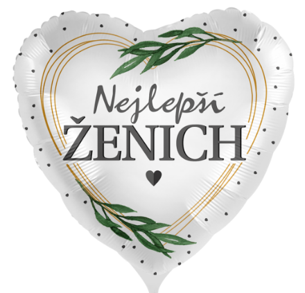 Picture of Foliový balonek Nejlepší ženich CZ - 43cm