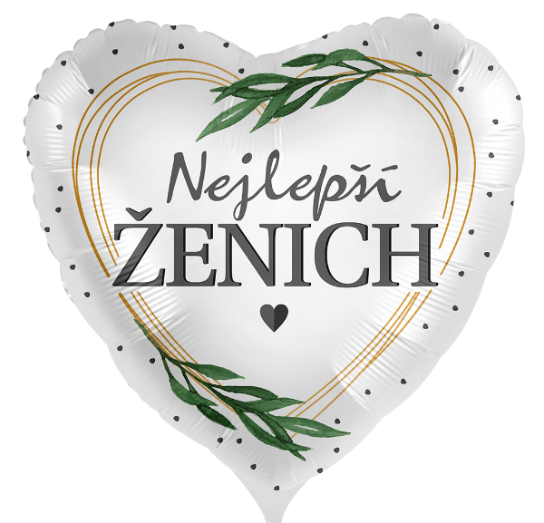 Foliový balonek Nejlepší ženich CZ - 43cm