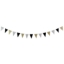 Obrázok z Party vlajočková girlanda gliter - čierna zlatá strieborná 260 cm