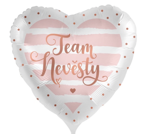 Levně Foliový balonek Team Nevěsty - Rose Gold CZ - 43cm
