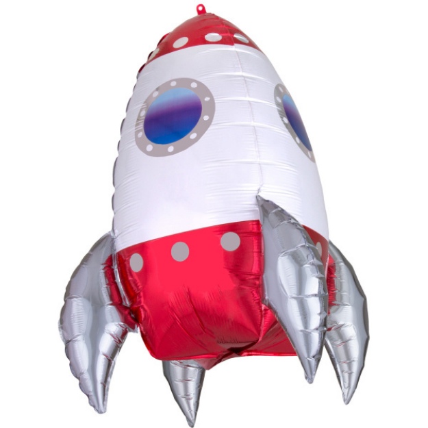 Obrázok z Fóliový balónik 3D Raketa 73 cm - Jumbo