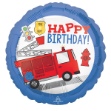 Obrázok z Fóliový balónik Hasičské auto - Happy Birthday 43 cm