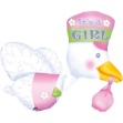 Picture of Foliový multi balonek čáp - Its a girl 81 cm - Jumbo