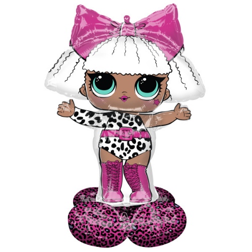AirLoonz - stojaci obrí balónik LOL Glam Diva - 119 cm