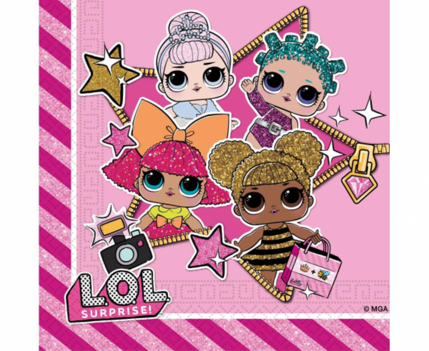 Party papírové ubrousky LOL Suprise 20 ks