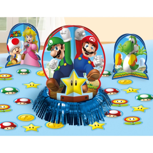 Obrázek z Dekorace na stůl Super Mario 23 ks 
