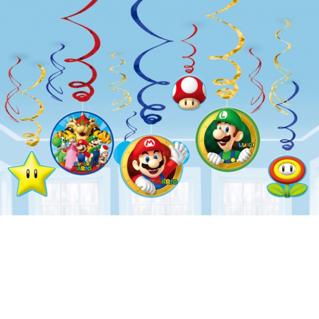 Obrázek z Závěsné spirály Super Mario 12 ks 