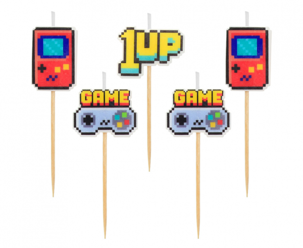 Dortové svíčky TNT Game on 2,5cm (7cm) - 5 ks