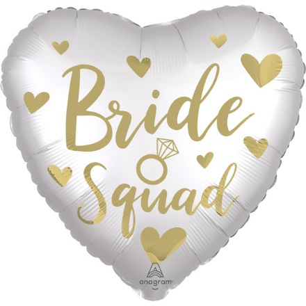 Picture of Foliový balonek srdce saténové - Bride Squad 43 cm