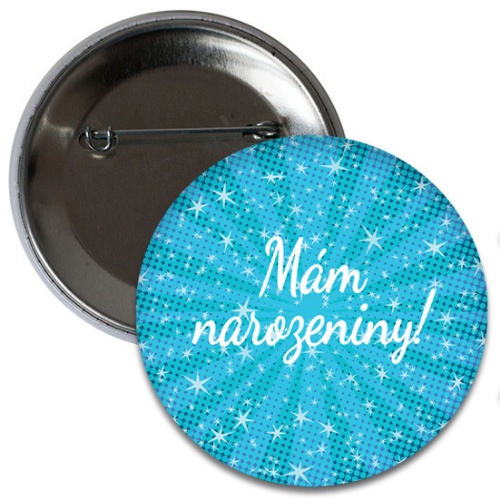 Levně Placka Narozeninová Modrá - Mám Narozeniny 6 cm