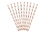 Obrázok z Papierové slamky, Rose gold Prúžky, 10 ks