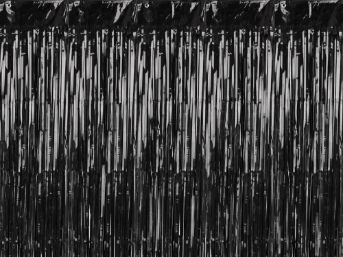 Levně Černý party závěs 90 x 240 cm