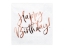 Obrázok z Papierové obrúsky metalické rose gold - Happy Birthday 20 ks