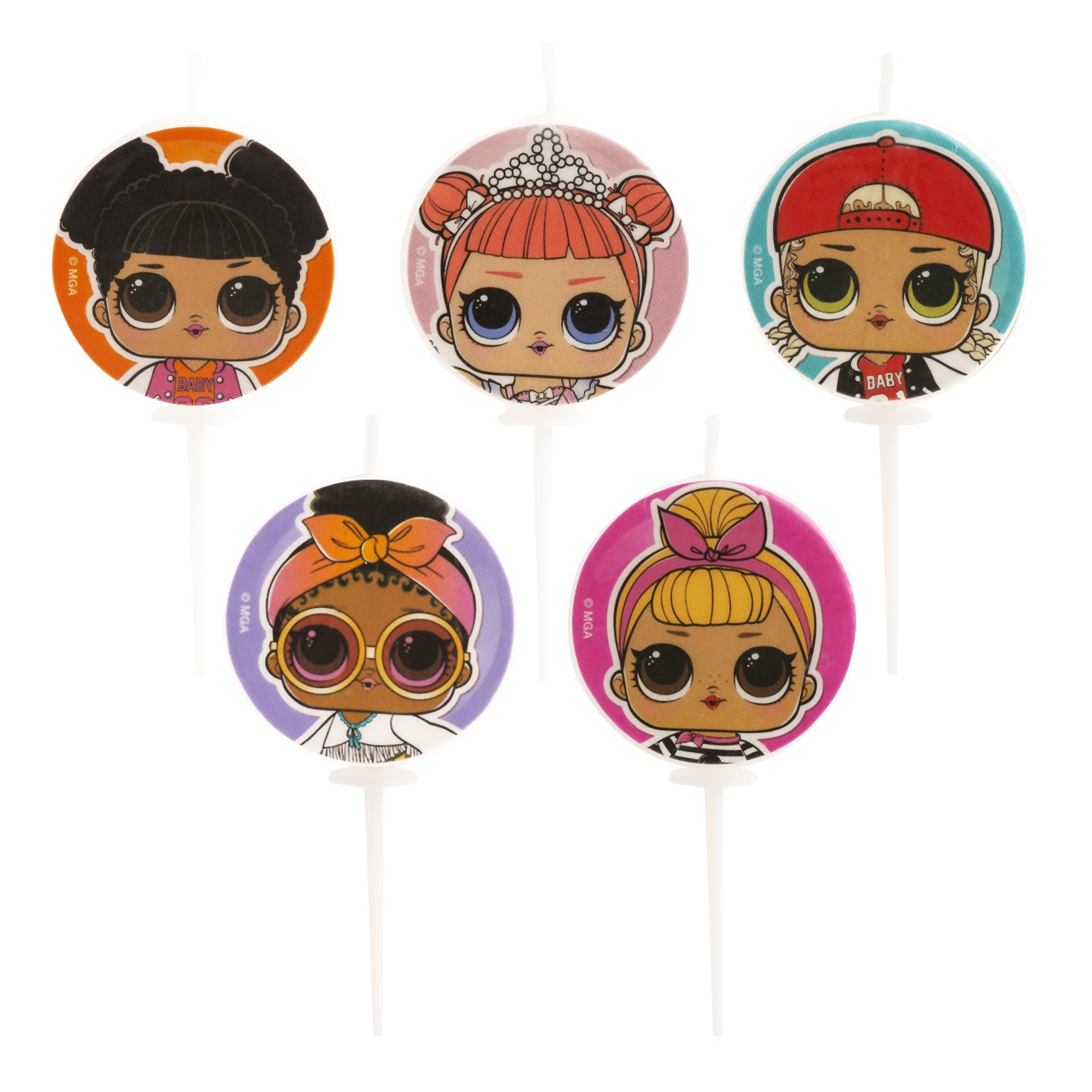 Dortové svíčky - Lol Surprise 5 ks