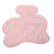 Picture of Nažehlovací odznáček růžový Team Bride 10 x 8 cm - 6 ks