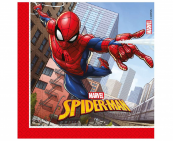 Papírové party ubrousky Spiderman Crime Fighter - 20 ks