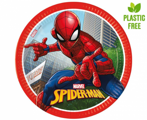 Levně EKO Papírové talíře Spiderman Crime Fighter 23 cm - 8 ks