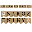 Obrázok z Jumbo girlanda Narodeniny KRAFT CZ 23 x 300 cm