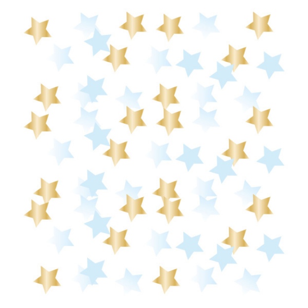 Obrázek z Konfety hvězdičky Ombre - bílé 14 g 