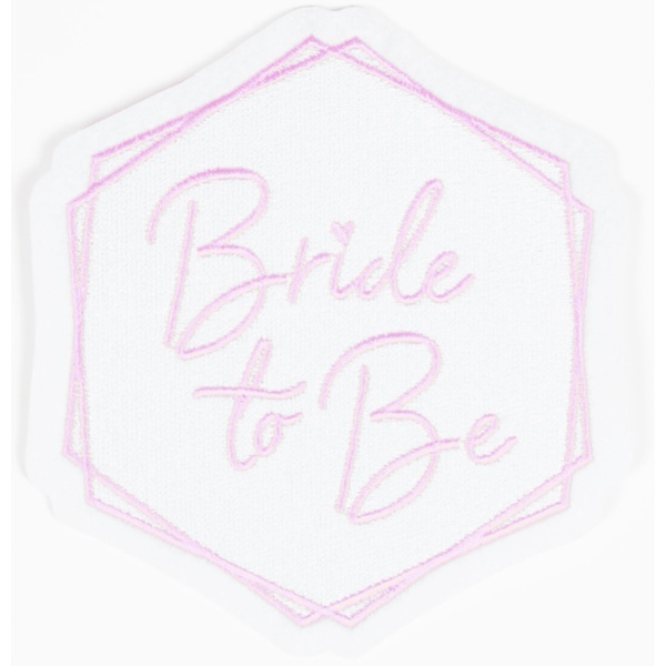Nažehlovací odznáček Bride to Be 10 x 10 cm