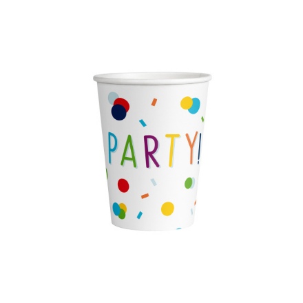 Picture of Papírové kelímky Rainbow Confetti 8 ks