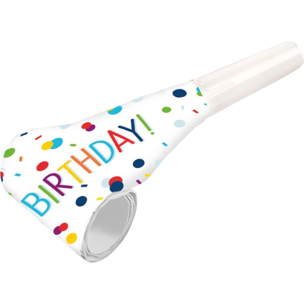 Papírové frkačky Rainbow Confetti 8 ks