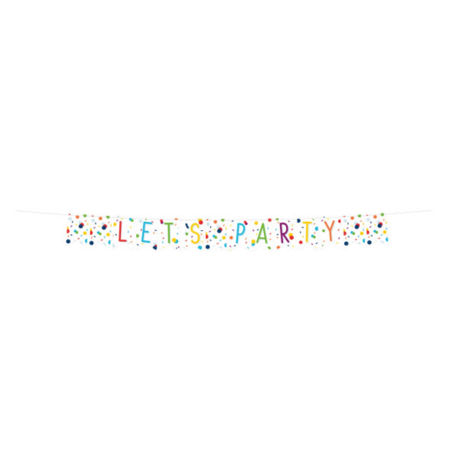 Levně Vlaječková girlanda Rainbow Confetti - Lets party 185 x 19 cm