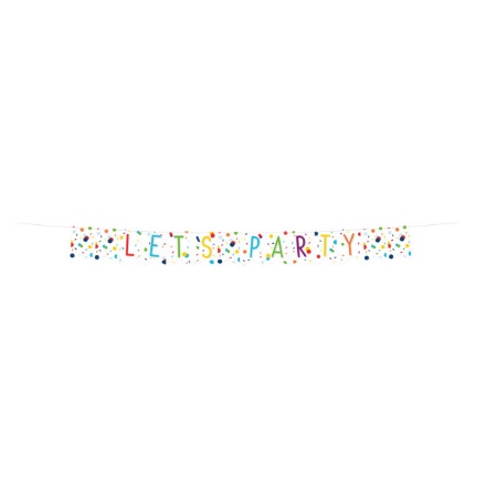 Obrázek Vlaječková girlanda Rainbow Confetti - Lets party 185 x 19 cm