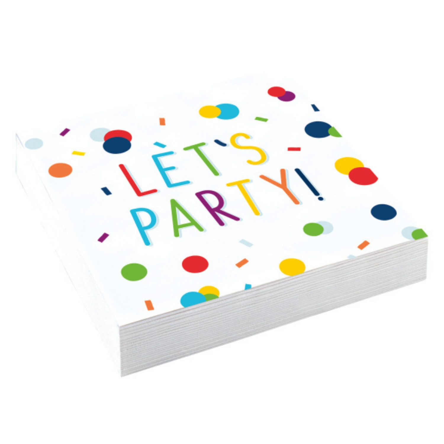 Papírové ubrousky Rainbow Confetti - Lets Party 20 ks