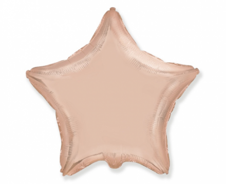 Obrázek Foliový balonek hvězda rose gold 45 cm - Nebalený