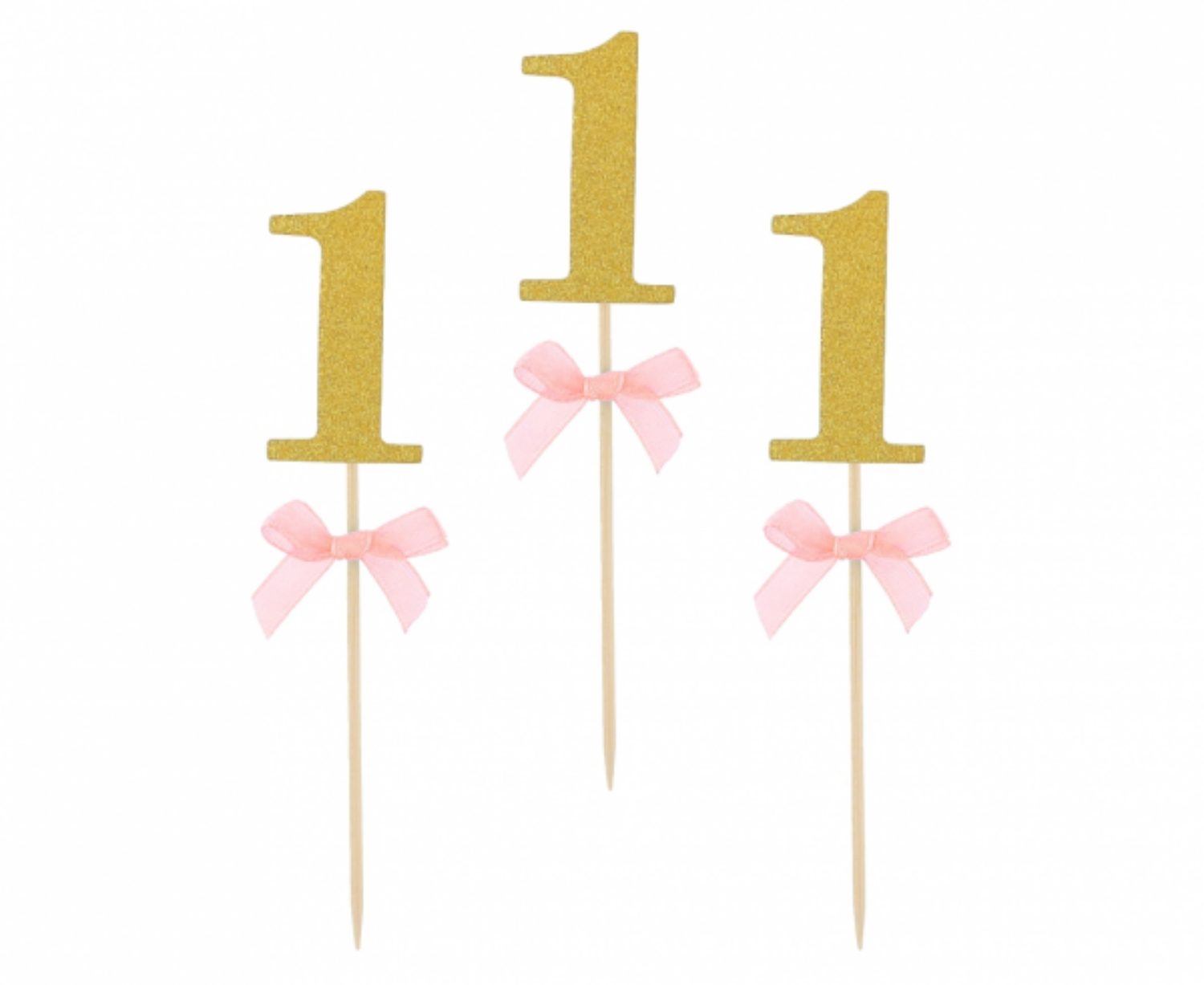Napichovátka První narozeniny - růžová 10 ks