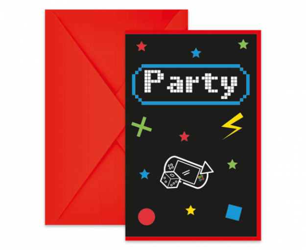 Obrázek z Party pozvánky Game Party 6 ks 