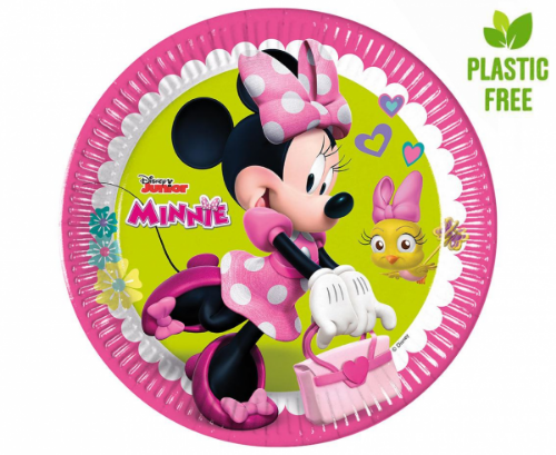 Levně EKO Papírové talíře Minnie Happy Helpers 23 cm 8 ks