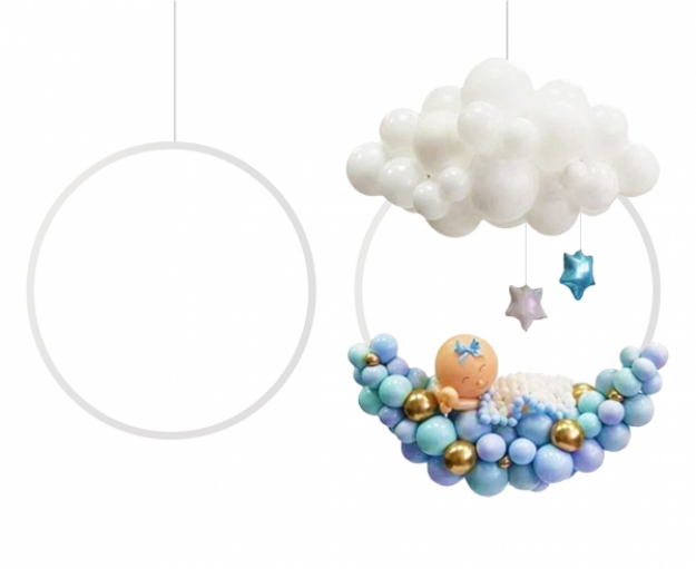 Obrázok z Konštrukcia na balónikovú dekoráciu - Kruh na zavesenie 78 cm