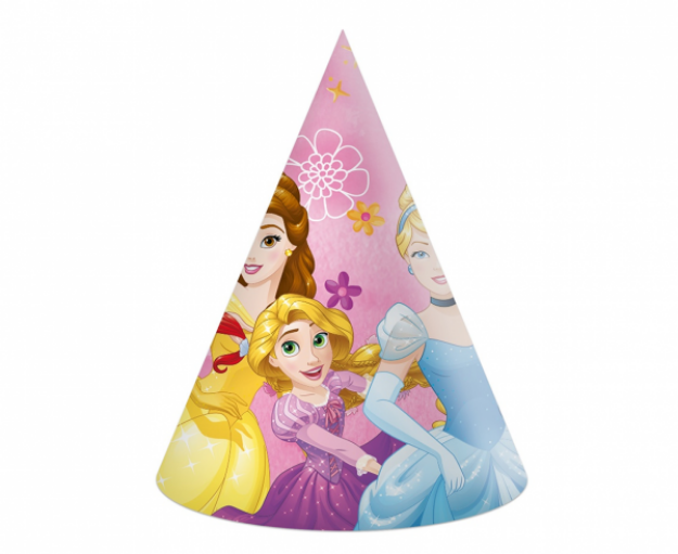 Obrázok z Papierové párty čiapočky Disney Princess 6 ks