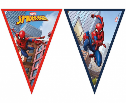 Levně Vlaječková girlanda Spiderman - Crime Fighter 230 cm