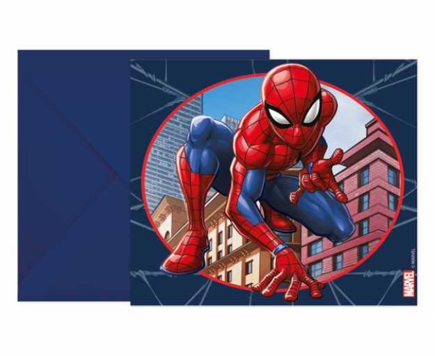 Obrázek z Party pozvánky Spiderman - Crime Fighter 6 ks 