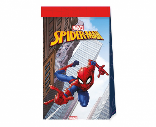 Levně Party pytlíčky Spiderman - Crime Fighter 4 ks