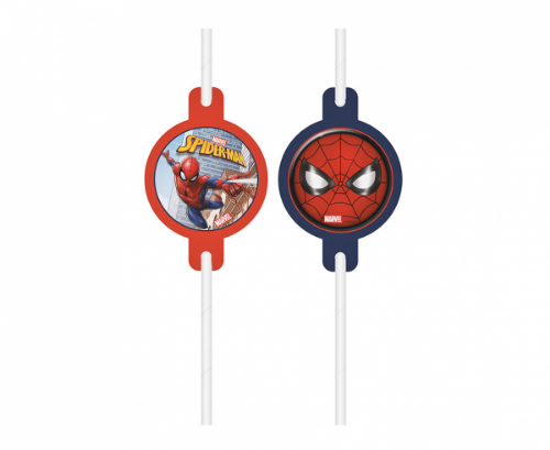 Levně Party brčka Spiderman - Crime Fighter 4 ks
