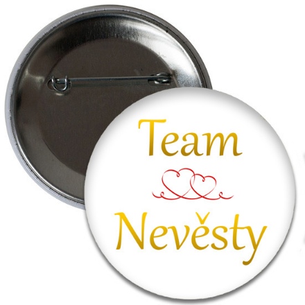 Picture of Placka Team nevěsty - srdíčka 6 cm