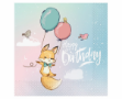 Picture of Papírové ubrousky pastel Animals Happy Birthday 20 ks