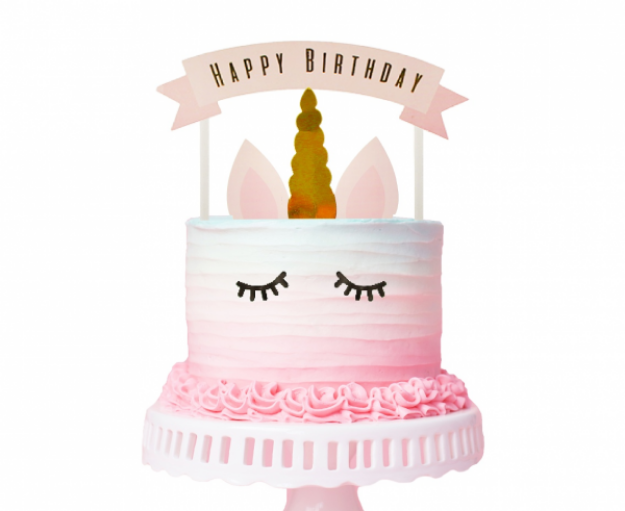 Obrázek z Dekorace na narozeninový dort Jednorožec 17 cm  