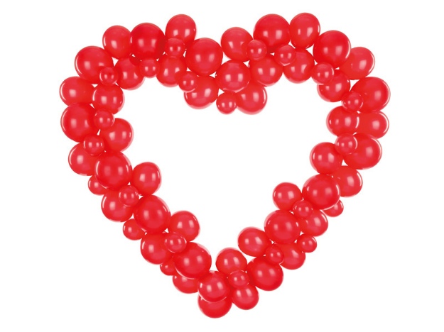 Obrázok z Sada na balónikovú girlandu - srdce červené 160 cm