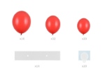 Obrázok z Sada na balónikovú girlandu - srdce červené 160 cm