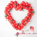 Obrázek z Sada na balonkovou girlandu - srdce červené 160 cm 