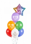 Obrázok z Latexové balóniky Hviezdičky - Happy Birthday To You 30 cm - 6 ks