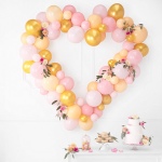 Obrázok z Sada na balónikovú girlandu - srdce ružové 160 cm