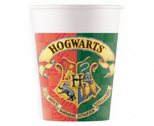 Levně Papírové party kelímky Harry Potter - Bradavické koleje 200 ml